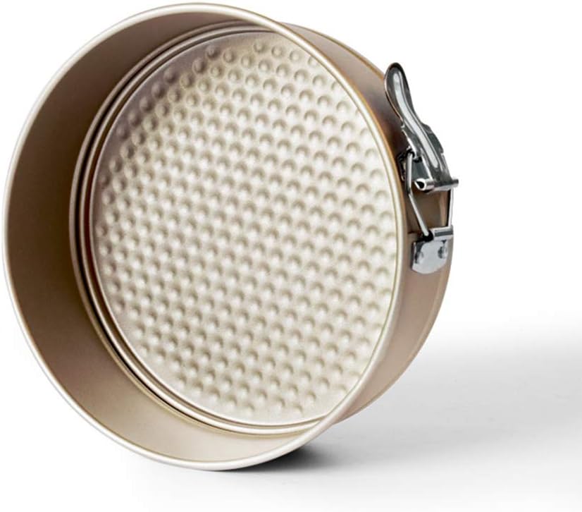 CKBAKIE 7 inch Springform Cake Pan with Quick Release Clips and Waffle Texture Bottoms CK030
