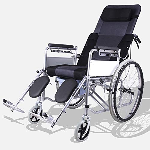 Wheelchair, 軽量折りたたみ調節可能な車椅子運転医療、車椅子小型トイレ高齢者障害者歩行台車