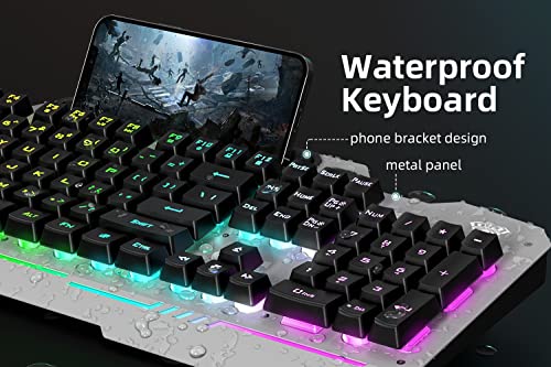 Aula Gaming Keyboard And Mouse Combo, Rgb Backlit Computer Keyboard And Gaming Mouse, Wired Gaming Keyboard Set For Windows Pc Gamers #TOP3