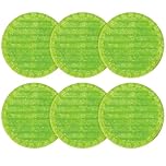 Microfibre Floating Mop Pads - 16cm/6.3inch Electric Mop Pads, Washable Replacement Mop Pads for All Hard Surfaces Hardwood Wet Dry Cleaning (6Pack)