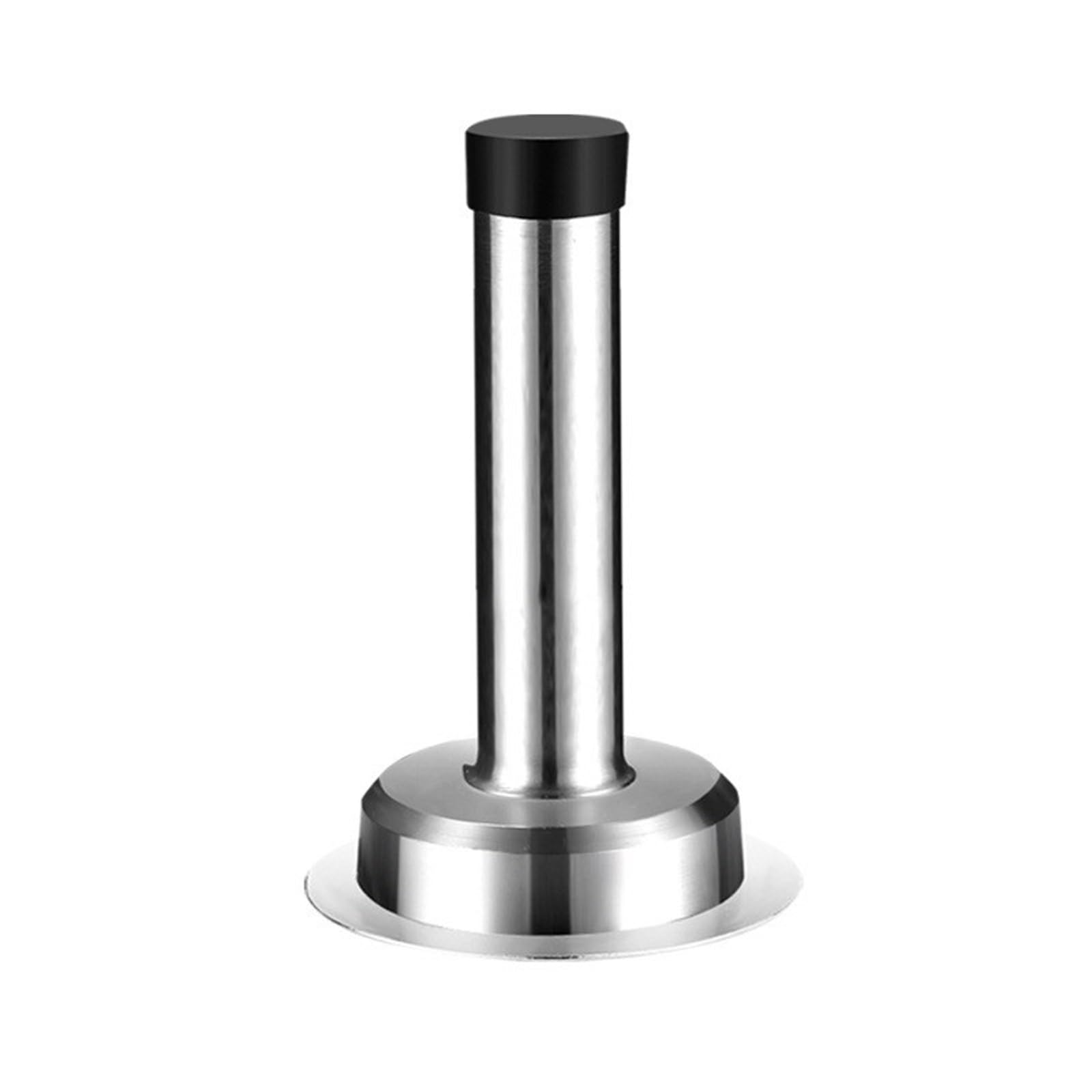 Tope de puerta goma y acero inoxidable, for baño, parachoques montaje en pared resistente, soporte no magnético, 4 Uds para Puertas de Madera(350mm)