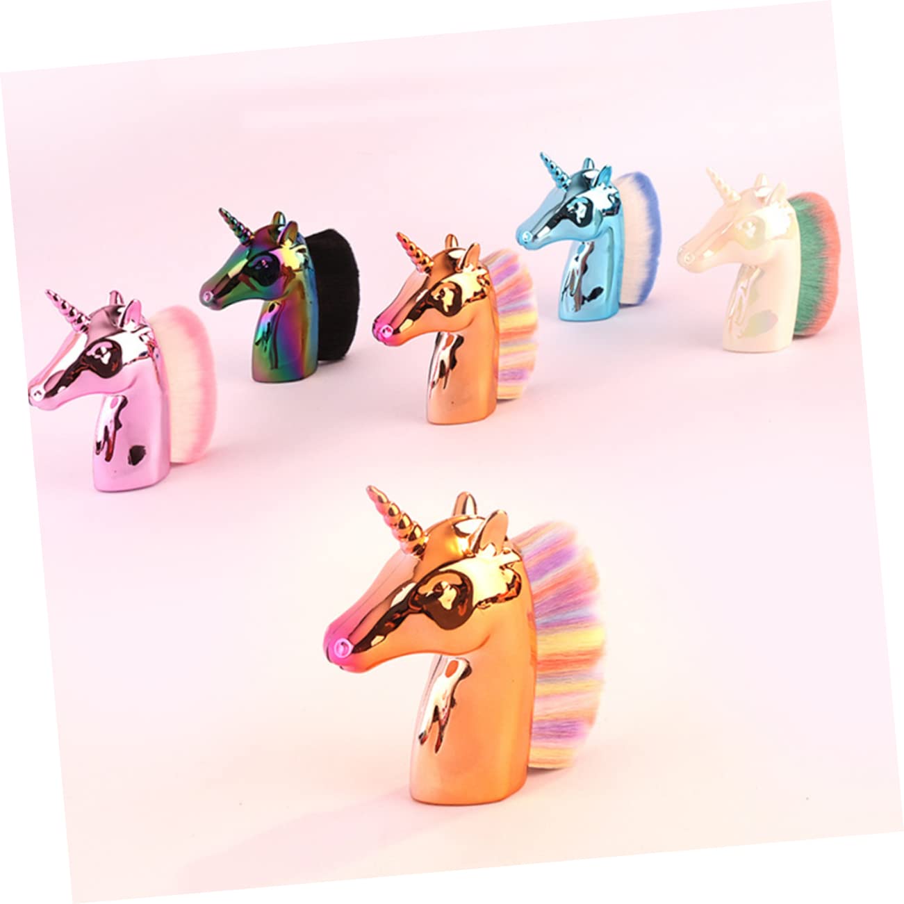 Didiseaon Manicure Brush Set 3-piece Makeup Tool Soft Brush Head for Women Small and Lovely