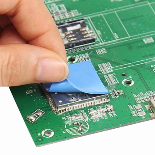 Cluoling 熱伝導パッドト100mm x 100mm x 0.5mm5枚入 高熱伝導シリコンシート 放熱パッド CPU冷却用 ヒートシンク サーマルパッド クール 熱伝導シート 熱伝導 シリコン パッド ブルー