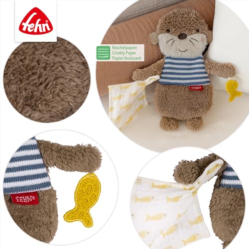 Fehn Knister-Otter – Activity-Rascheltier zum Greifen, Lauschen, Spielen & Geräusche erzeugen - fördert Babys Sinne & Motorik - idealer Begleiter für Babys und Kleinkinder ab Geburt