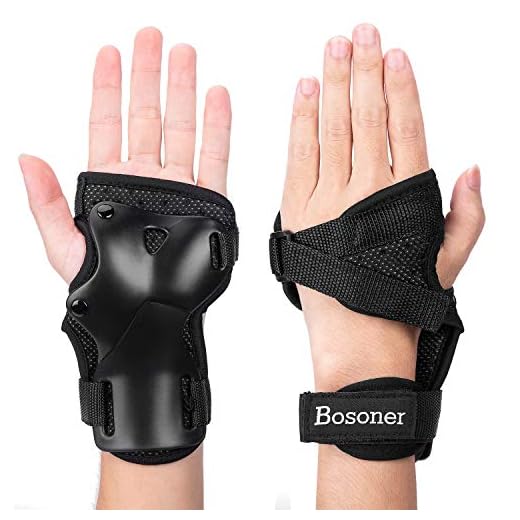 Wrist Guard, BOSONER Wrist Guards for Roller Skating, Skateboarding, Wristsavers Brace Protective Gear for Adults/Kids/Youth (1 Pair)