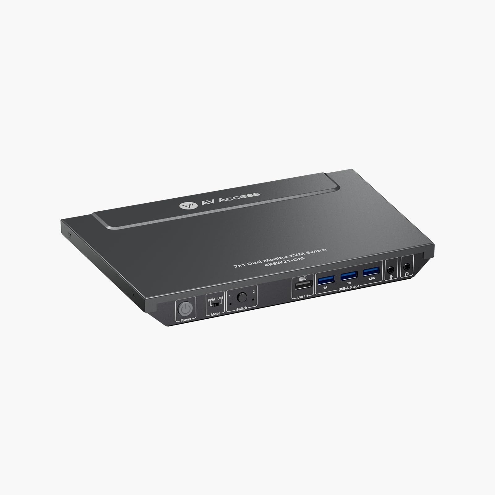 AV Access KVM Switch Doppio Monitor 2 Porte 4K@60Hz, 2K@144Hz, 1080P@240Hz, HDMI USB 3.0 Display Esteso 2 Monitor 2 Computer, Hotkey