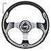 10L0L Universal Design Golf Cart Steering Wheel Fit for Yamaha Club Car DS & Precedent Tempo, EZGO RXV & TXT, Ergonomic Design Carbon Fiber Steering Wheel