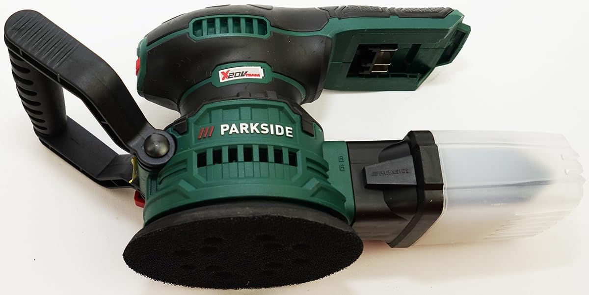 Side view of PARKSIDE Orbital Sander showing battery slot