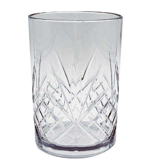 Monouso | 1 Vaso de Plástico Resistente, SAN Duro, 410ml, Transparente, Resistente, Irrompible, Libre de BPA, Perfecto para Fiestas, Eventos
