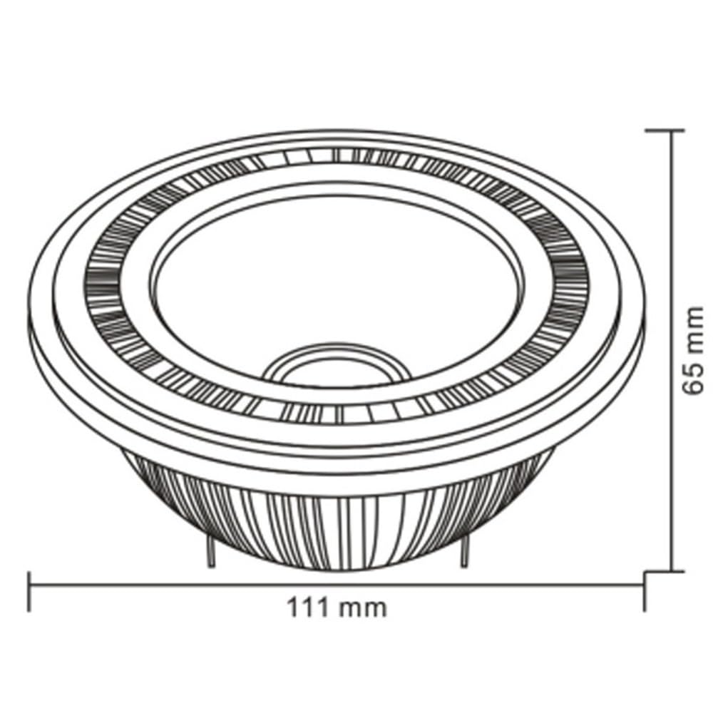 Jiaxu luces de amplio voltaje 4 unids/lote de lámparas LED AR111 12w Cob AC85-265V Ra＞80 AR111 G53/GU10 fuente de alimentación externa de foco Led Bombillas para el hogar ( Color : Natural white , Tal