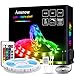 Aourow Tira LED 5m RGB,Tiras LED Flexible con Control Remoto de 24 Teclas y Adaptador de 12V,LED Strip Multicolor 5050 SMD 150 LEDs con Autoadhesivo para Decoración,No Impermeable