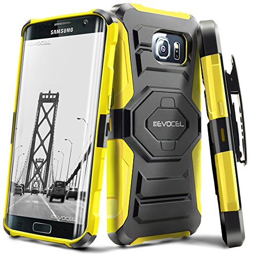 Galaxy S7 Edge Case, Evocel [New Generation Series] Belt Clip Holster, Kickstand, & Dual Layer for Samsung Galaxy S7 Edge (SM-G935 / 2016 Release), Yellow (EVO-SAMG935-XX15)