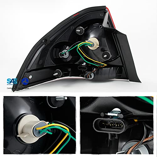 Akkon - For Chevy Impala Replacement Red Clear Tail Lights Driver Rear Lamps New #TOP2