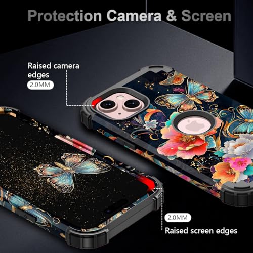 Coque iPhone 14 Plus phosphorescente antichoc à trois couches silicone et plastique - 5