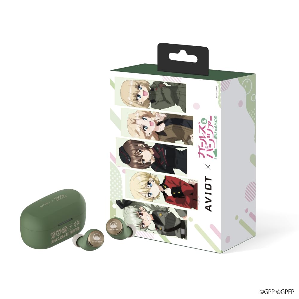 美品　ガルパン×AVIOT ワイヤレスイヤホン あんこうチーム　専用箱&ボイス 美品 ガルパン×AVIOT ワイヤレスイヤホン あんこうチーム 専用箱