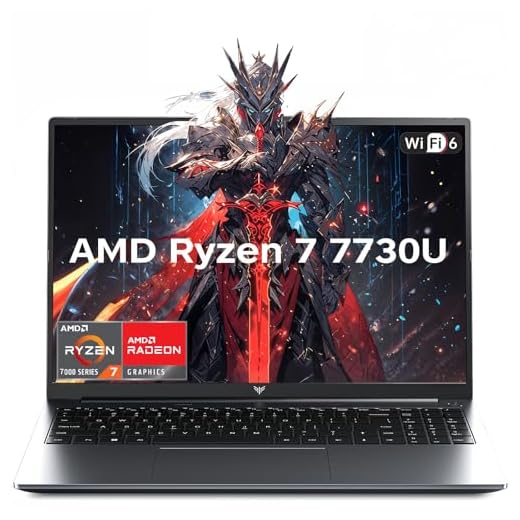 KAIGERR 2026 New Light Gaming Laptop, 15.6inch Laptop Computer with AMD Ryzen 7 7730U(8C/16T, Up to 4.5GHz), 16GB RAM 512GB NVMe SSD Windows 11 Laptop, Radeon RX Vega 8 Graphics,WiFi 6