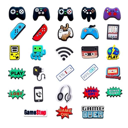 Pwsap 28PCS Fresco Juego Adornos de Zapatos, Videojuego Mango Encantos para Clog Sandalias Pulsera, Moda CLOG Decoración Charms Accesorios del Zapato, Regalo de Fiesta para Niños Adolescentes Adultos | Ya disponible en tu tienda friki favorita! En mundofriki.es!