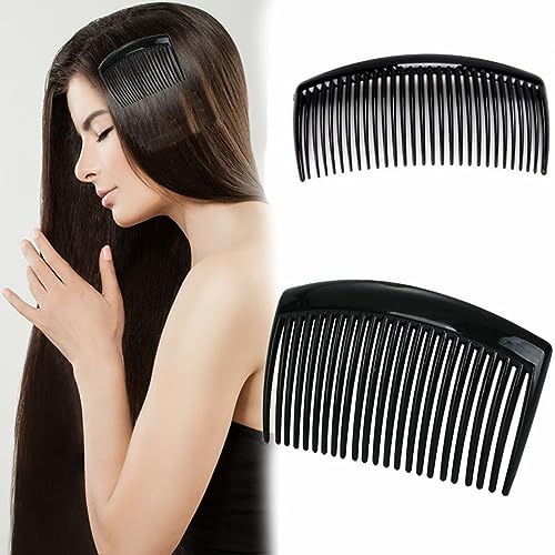 8 Peines French Twist para cabello fino, negro miniatura 6