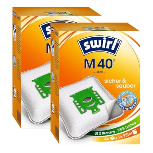 8 Original SWIRL M40 Staubsaugerbeutel für Miele Cat & Dog 5000