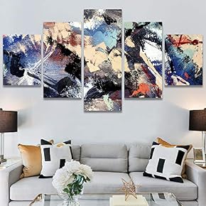SIGNWIN 5 Panel Canvas Wall Art Modern Art...