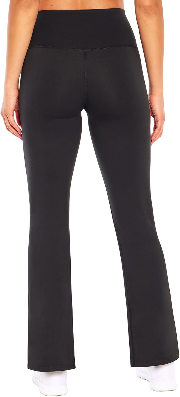 Zobha Womens Daily Ultra High Rise Slit Front Flare Pant