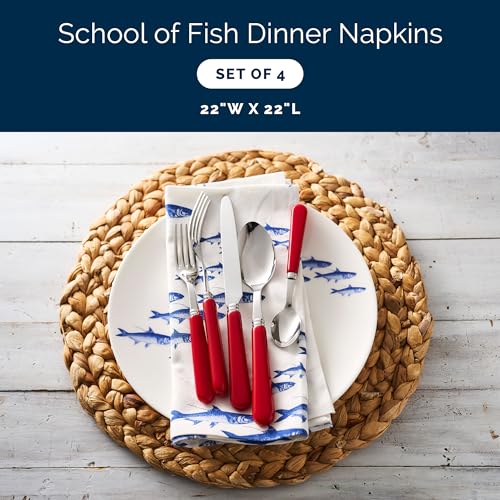 Servilletas de Tela Caskata School of Fish Set x4 22 in miniatura 2