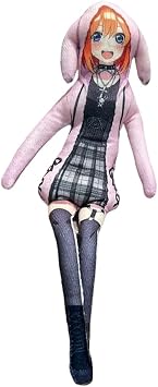 Nakano Yotsuba Plush Pillow 26cm Abstract Anime Figure with Built-in Wire Frame, Soft Stuffed Animal for Fans Collection Birthday Gift