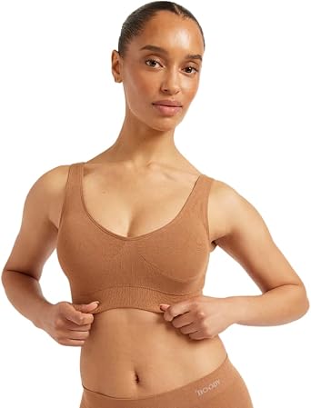 Boody -Seamfree Padded Crop Bra- Seamless Bralette- No Clips, Fastenings, Wires - Bamboo Viscose-Light-Medium Support-Pull-On
