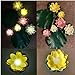LACGO 12 PCS Waterproof Floating Lotus Light - Floating Flower Light Battery Operated Water Activated Warm White Pool Flower Lamp Wedding,Anniversary,Garden Decoration