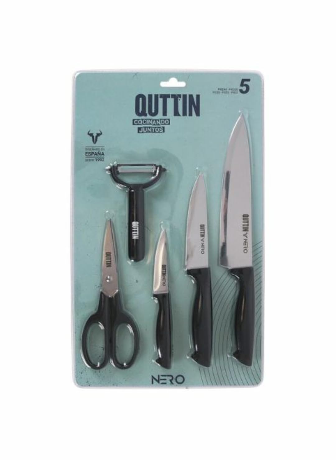 Set de couteaux de cuisine Quttin Nero pour en finir avec les lames qui ne coupent plus