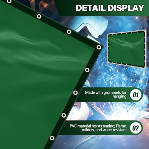 Vincreem 2-Pack Green Curtains