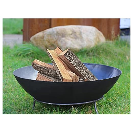 Köhko Braciere Marbela-XL, ca. 55 x 55 x 23 cm, in acciaio con 3 piedi, per barbecue, barbecue, campeggio, serata meravigliosa in spiaggia, giardino, terrazza, gillabend…