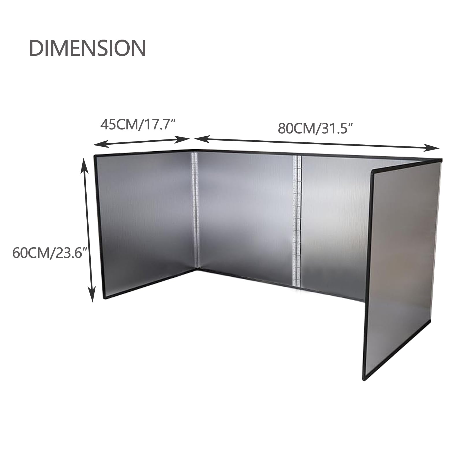 Protector Antisalpicaduras Plegable Para Cocina - Acero Inoxidable, 45x80x50cm, Para Estufa O Fregadero