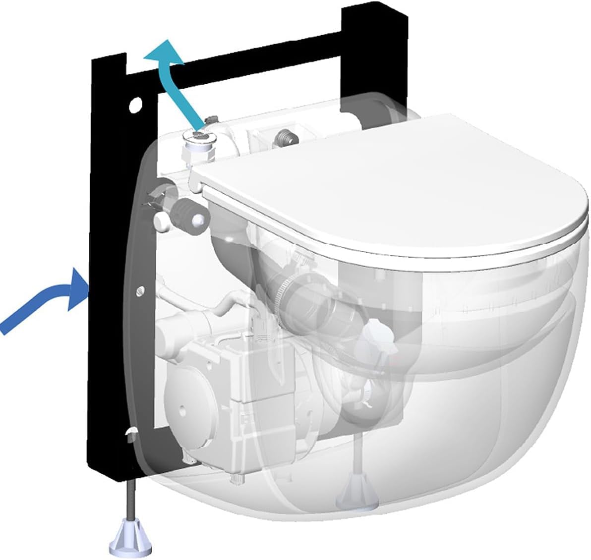 SFA Saniseat - Abattant WC lavant et séchant - Compatible avec les