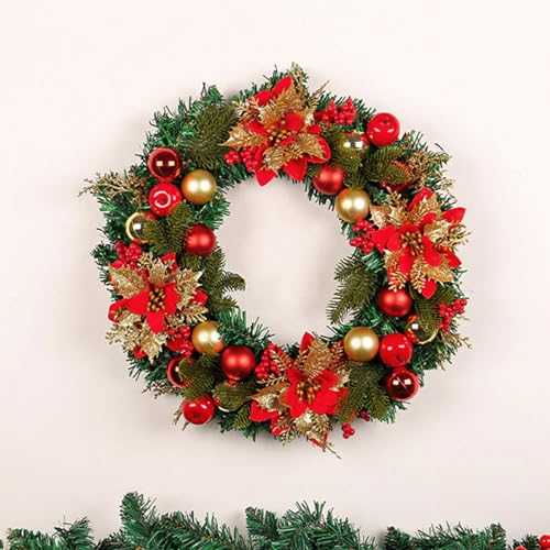 Couronnes de fleurs rouges de qualité supérieure pour décorations extérieures - 5
