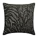 The HomeCentric Décoratif Gris Anthracite Housse De Coussin pour Canapé, 45 x 45 cm Lin Housse De Coussin Déco, Housse de Coussin avec Perlé, Abstrait Housse De Coussin Déco, Moderne - Raving Night