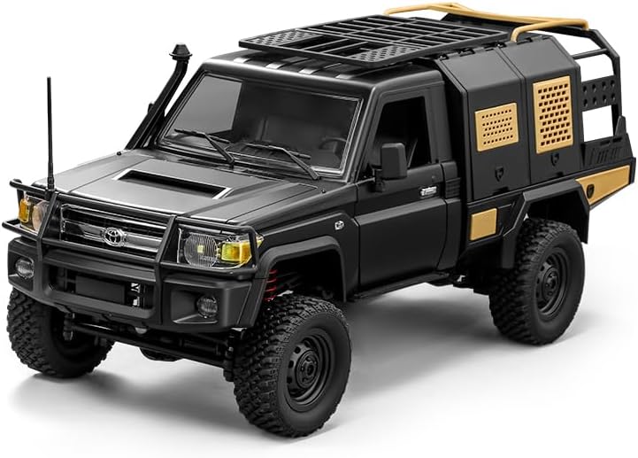 1/12 Scale RC Crawler, MN-82S LC79 RTR RC Truck 4x4 Off Road Vehicles 2.4GHz RC Rock Crawler Car with LED Lights, 7.4V 1200mAh Battery for Adults Hobby Toys (Black)