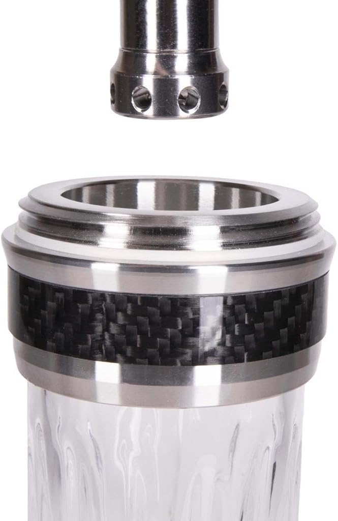 Amy Deluxe German hookah shisha set, ss26.02 Carbonica Solid S (black-trasparent)