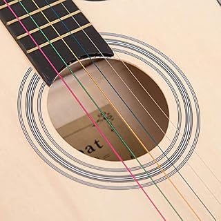XiaoXIN Guitare Folk Folk Cutaway à 6 Cordes pour Adultes de 38 » pour les Étudiants Débutants (Bleu) - Les Beatles, Paul McCartney, John Lennon, RIngo Starr, George Harrison XiaoXIN Guitare Folk Folk Cutaway à 6 Cordes pour Adultes de 38 '' pour les Étudiants Débutants (Bleu) – Image 3