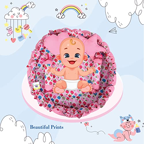 Toddylon-Baby-Bedding-for-New-Born-Mosquito-Net-Bed-Sleeping-Bag-Reversible-Baby-Nest-Tub-Bed-0-6-Months-Pink