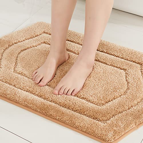 COSY HOMEER Extra Thick Bath Rug 17x27 Beige Anti-Slip