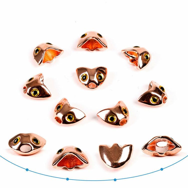 Sculpin Head for Fly Tying with 3D Fish Eyes,Fast Sinking Fish Skull Sculpin Helmet, Fly Tying Material for Trout Fishing Lures,Head Tube Flies Hook-up Streamers Fly Tying Materials