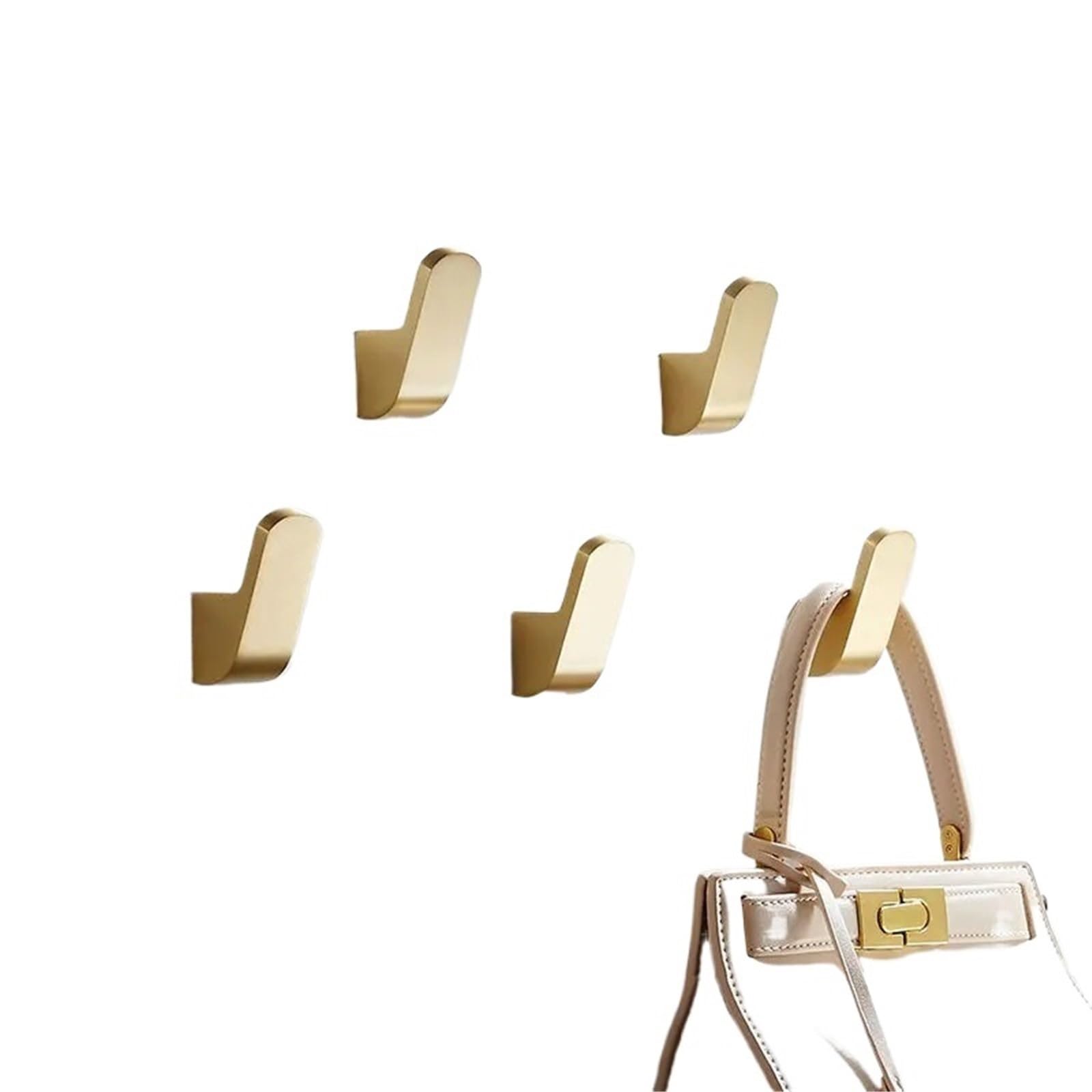 Gancio Ottone Gancio singolo in oro spazzolato appendiabiti in ottone massiccio for porta posteriore Ganci for cucina da bagno Asciugamano nero(4pcs chrome)