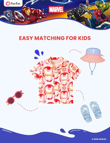 Image of Disney Marvel Spiderman Cars Stitch Star Wars Mickey Boys Hawaii Shirt Button Up Dress Shirts Short Tropical Shirt Kids 2-13Y