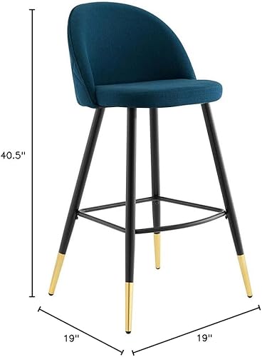 Miniatura 3 de Modway Taburetes de bar tapizados de tela Cordial en Azure - Juego de 2