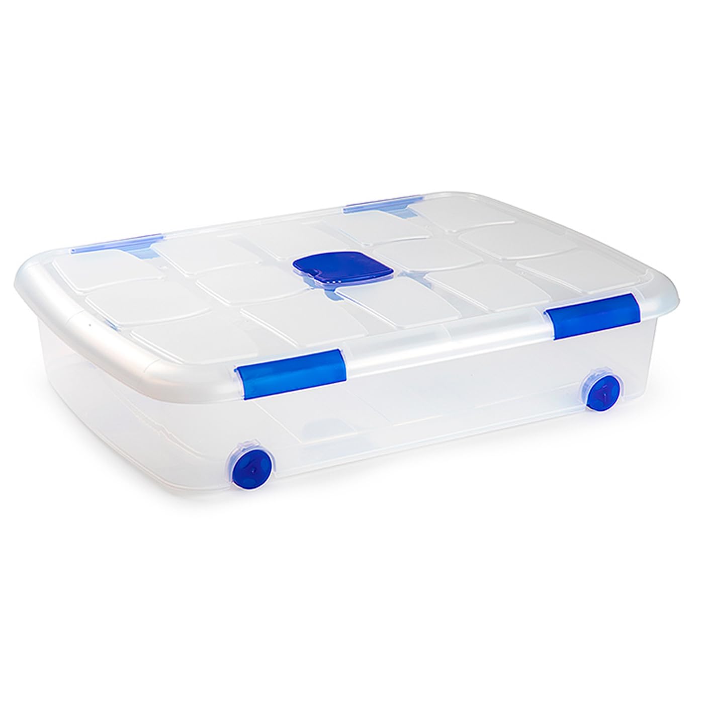 Acan Tradineur - Pack de 6 Cajas de Almacenamiento - Fabricado en plástico - Contenedor para almacenar Libros, ropa, mantas - N.º 12-16,7 x 75 x 55 cm - 41 Litros