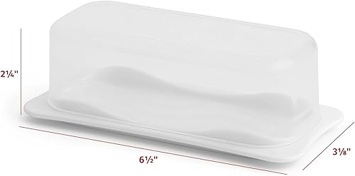 Miniatura 6 de Contenedor de mantequilla  Contenedor de almacenamiento de mantequilla con tapa transparente  Contenedor de mantequilla de plástico duradero para