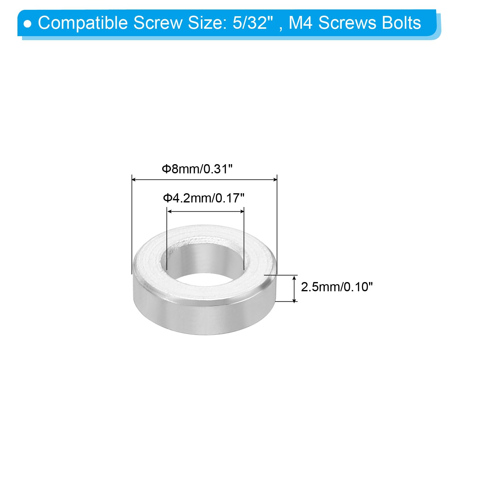 PATIKIL M4 Aluminum Spacers - Image 2
