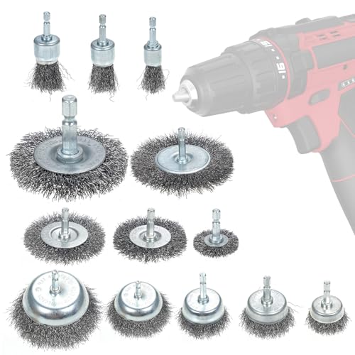 Cepillos de alambre para taladro idóneos para restaurar rejas y muebles de jardín