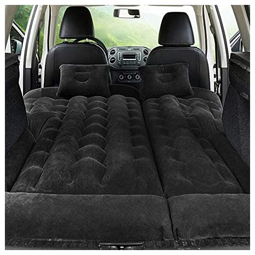 FBSPORT Bed Car Mattress Camping Mattress for Car Sleeping Bed Travel Inflatable Mattress Air Bed for Car Universal SUV Extended Air Couch with Two Air Pillows